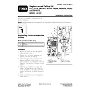 Toro Z593-D 74264 110-3944 Pulley Kit manual cover