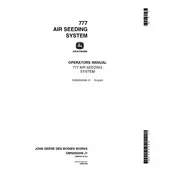 John Deere 777 Seeder manual cover