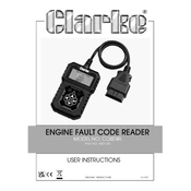 Clarke 4501138 COBDIIR Engine Fault Code Reader manual cover