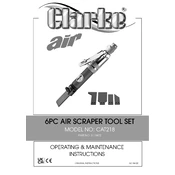 Clarke 3110472 CAT218 6 Pieces Air Scraper Tool Set manual cover