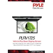 Pyle CA-PLRV1725 Monitor manual cover