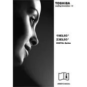 Toshiba 19EL933 TV manual cover