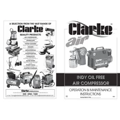 Clarke 2320070 Indy Air Compressor manual cover