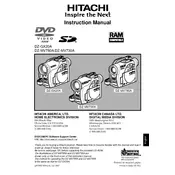 Hitachi DZ-GX20A Camcorder manual cover