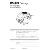 Kohler SV470 Engine manual cover