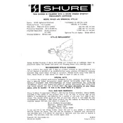 Shure M74CS Microphone manual cover