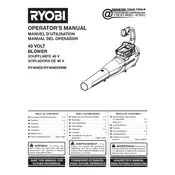 Ryobi RY40402 Blower manual cover