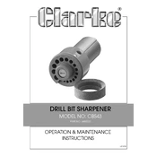 Clarke 6480232 CBS43 Drill Bit Sharpener manual cover