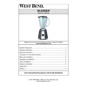 West Bend L5696 6575 Blender manual cover