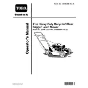 Toro Recycler 21-inch 22195 Mower manual cover