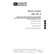 Dürkopp Adler 745-34-1 Sewing Machine manual cover