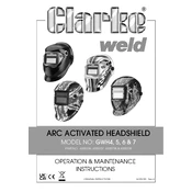 Clarke 6000706 GWH4 Arc Activated Headshield manual cover