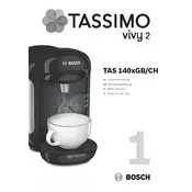 Bosch TASSIMO TAS1401CH Coffee Machine manual cover