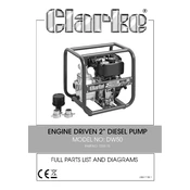 Clarke 7230170 DW50 Engine Driven 2 Inch Diesel Pump  manual cover