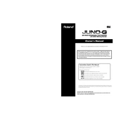 Roland JUNO-G manual cover