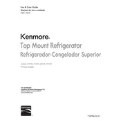 Kenmore 7076 60492 Refrigerator manual cover