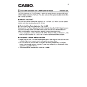 Casio YouTube Uploader for CASIO Software manual cover