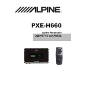 Alpine PXE-H660 manual cover