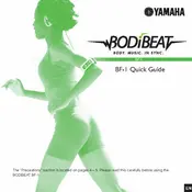 Yamaha BodiBeat BF-1 Music Player manual cover