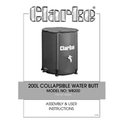 Clarke 3402238 WB200 200L Collapsible Water Butt manual cover