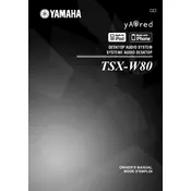 Yamaha TSX-W80 Audio System manual cover