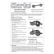 Clarke 1801706 CHT706 Suction Lifter manual cover