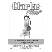 Clarke 7230091 ISP11A Submersible Water Pump manual cover