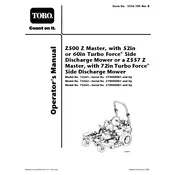 Toro Z Master Z560 74261 Mower manual cover