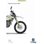 Husqvarna FE 450 2019 Motorcycle manual cover