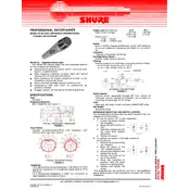 Shure PE10D Microphone manual cover