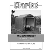 Clarke 3503579 CIS666 Mini Garden Shed manual cover