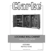 Clarke 7640020 CWC50 Lockable Wall Cabinet manual cover