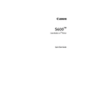 Canon Color Bubble Jet S600 manual cover