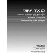 Yamaha TX-10 Tuner manual cover