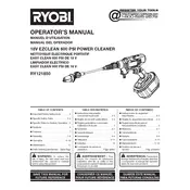 Ryobi RY121850 Cleaner manual cover