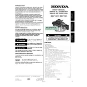 Honda GCV160 2009 Engine manual cover