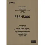 Yamaha PSR-E360 Keyboard manual cover