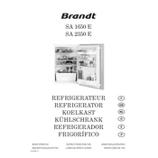 Brandt SA1650E Refrigerator manual cover