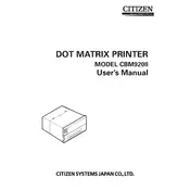 Citizen CBM920II Printer manual cover