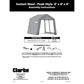 Clarke 3503506 CIS88 Instant Shed manual cover