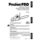 Poulan Pro 221 LE Chainsaw manual cover