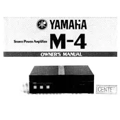 Yamaha M-4 Amplifier manual cover