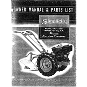 Simplicity L Tractor manual cover