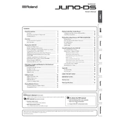 Roland JUNO-Ds manual cover