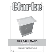 Clarke 6500330 MDS1 Mill Drill Stand manual cover