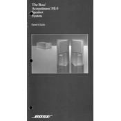 Bose Acoustimass SE-5 manual cover