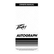 Peavey Autograph Equalizer manual cover