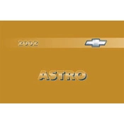 Chevrolet Astro 2002 manual cover