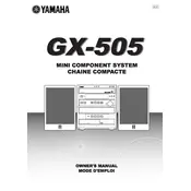 Yamaha GX-505 Mini Component System manual cover