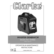 Clarke 8877106 IG950D Inverter Generator manual cover